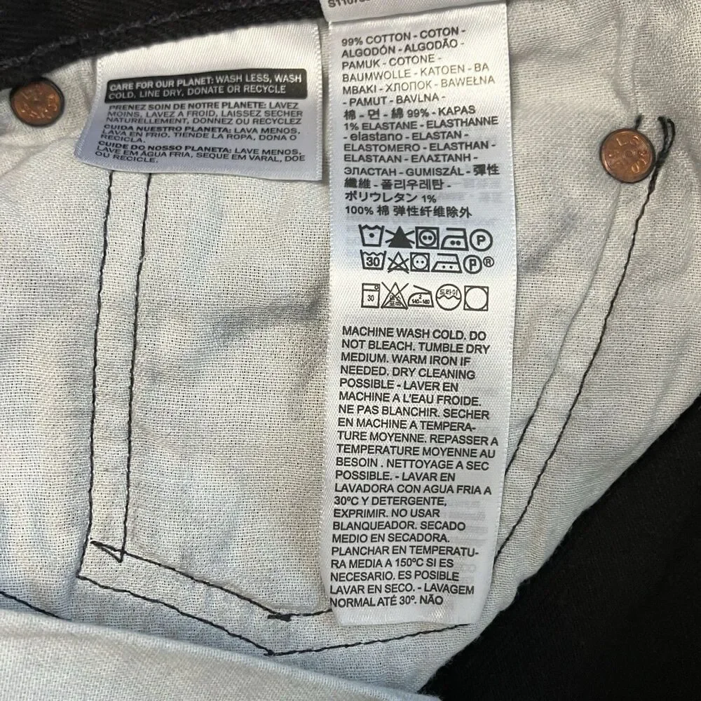 Levi's 501 Jeans Mens 36x36 Black 93’ Straight Denim Button Fly Regular Fit Tall